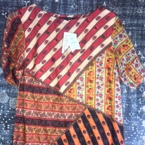 Anthropologie Tanvi Kedia Boho Shift Dress XS NWT